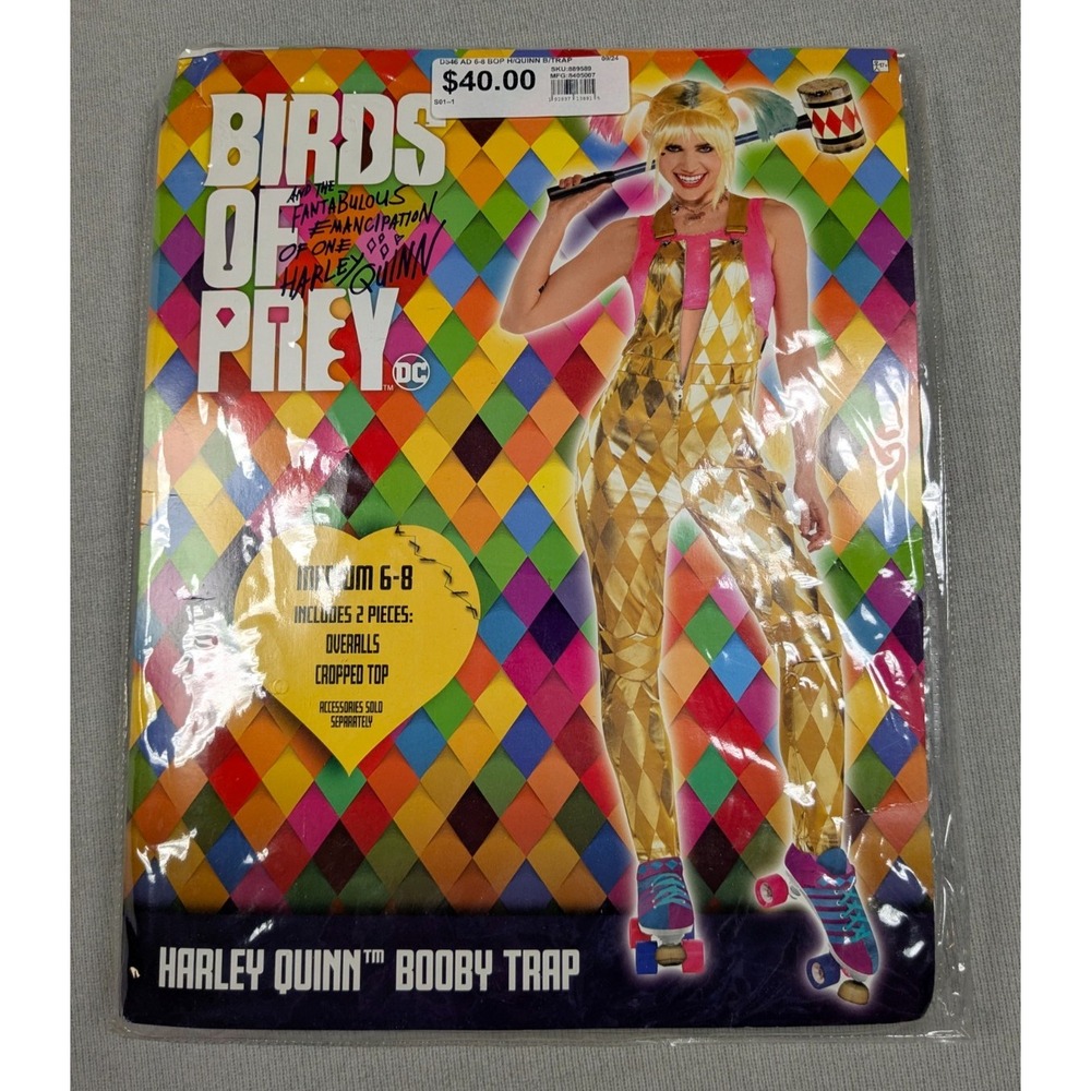 Harley Quinn Costume Womens Medium Halloween Cosplay New DC Comics Birds of Prey
